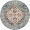 Homeroots 4 ft. Round Ivory & Light Blue Distressed Area Rug 385549 - alternate 1